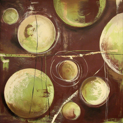 Moon Motion Brown Hand Painted Art Moon Motion Brown Hand Painted Art