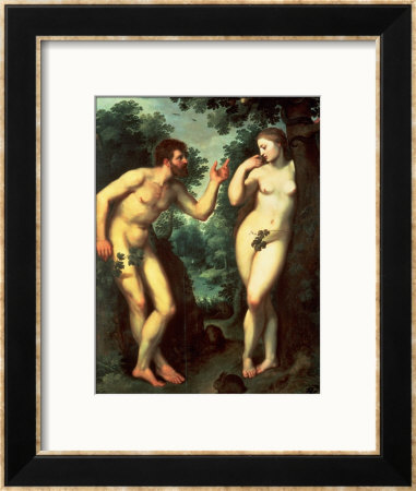 Adam and Eve Framed Giclee Print Adam and Eve Framed Giclee Print