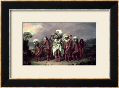 Medicine Mask Dance Framed Giclee Print Medicine Mask Dance Framed Giclee Print