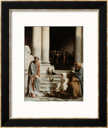 Peter's Denial Framed Giclee Print Peter's Denial Framed Giclee Print