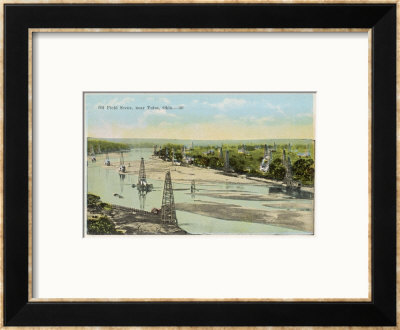 Oil Field Near Tulsa Oklahoma Framed Giclee Print Oil Field Near Tulsa Oklahoma Framed Giclee Print