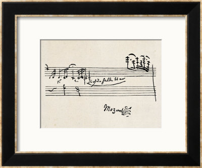 Cadenza, with Mozart's Signature Framed Giclee Print Cadenza, with Mozart's Signature Framed Giclee Print