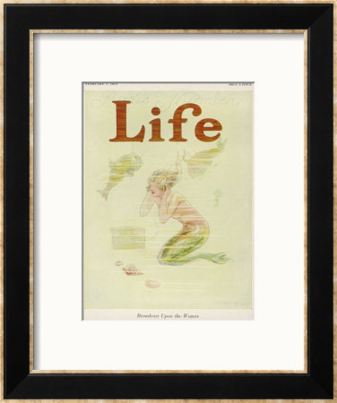 Mermaid Listens-In Framed Giclee Print