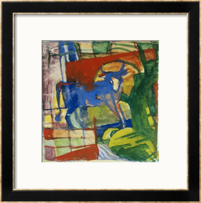 Blue Cow, 1914 Framed Giclee Print Blue Cow, 1914 Framed Giclee Print