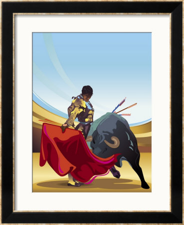 A Bullfight Framed Giclee Print A Bullfight Framed Giclee Print
