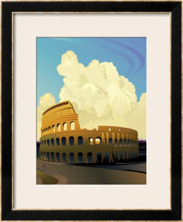 A View of the Coliseum in Rome Framed Giclee Print A View of the Coliseum in Rome Framed Giclee Print
