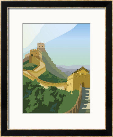 A View of the Great Wall of China Framed Giclee Print A View of the Great Wall of China Framed Giclee Print