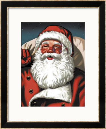 Santa And The Three Bears Framed Giclee Print Santa And The Three Bears Framed Giclee Print
