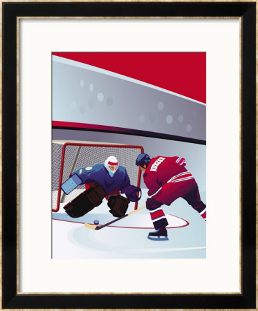 People Playing Hockey Framed Giclee Print People Playing Hockey Framed Giclee Print