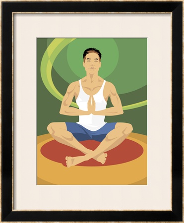 Man Doing Yoga Framed Giclee Print Man Doing Yoga Framed Giclee Print