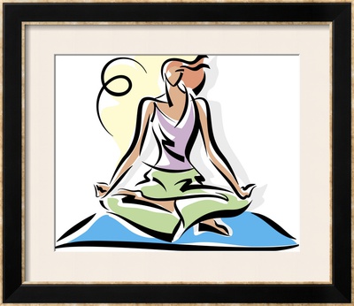 A Woman Meditating Framed Giclee Print A Woman Meditating Framed Giclee Print