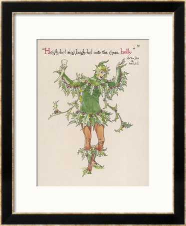 Holly Personified Framed Giclee Print Holly Personified Framed Giclee Print
