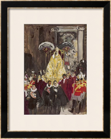 Pope in Procession Framed Giclee Print Pope in Procession Framed Giclee Print