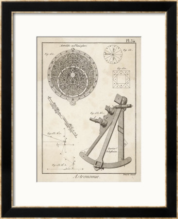 Astrolabe and Quadrant Framed Giclee Print Astrolabe and Quadrant Framed Giclee Print