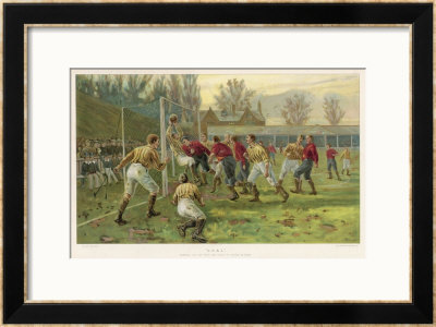 Scoring a Goal Framed Giclee Print Scoring a Goal Framed Giclee Print