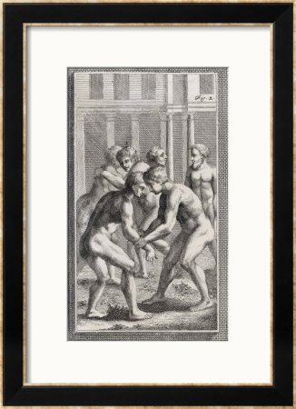 Wrestling in Ancient Rome Framed Giclee Print Wrestling in Ancient Rome Framed Giclee Print