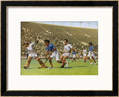 Hockey: India Beats USA by 24 to 1 Framed Giclee Print Hockey: India Beats USA by 24 to 1 Framed Giclee Print