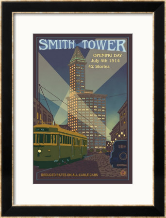 Smith Tower, Seattle, Washington Framed Giclee Print Smith Tower, Seattle, Washington Framed Giclee Print