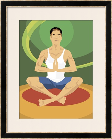 Man Doing Yoga Framed Giclee Print Man Doing Yoga Framed Giclee Print