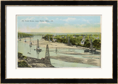 Oil Field Near Tulsa Oklahoma Framed Giclee Print Oil Field Near Tulsa Oklahoma Framed Giclee Print