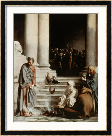 Peter's Denial Framed Giclee Print Peter's Denial Framed Giclee Print