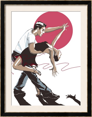 Salsa Dancers Framed Giclee Print Salsa Dancers Framed Giclee Print