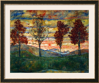 Four Trees, 1917 Framed Giclee Print Four Trees, 1917 Framed Giclee Print