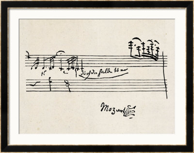 Cadenza, with Mozart's Signature Framed Giclee Print Cadenza, with Mozart's Signature Framed Giclee Print