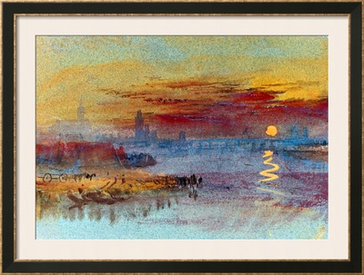 Sunset on Rouen Framed Giclee Print Sunset on Rouen Framed Giclee Print