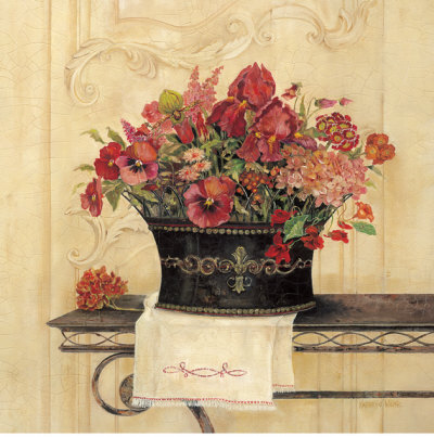 Linen and Pansies Print Linen and Pansies Print