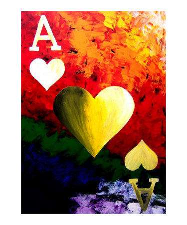 Colorful Ace Of Hearts Giclee images of hearts. Colorful Ace Of Hearts Giclee