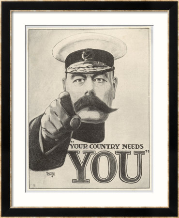 Your Country Needs You Featuring Lord Kitchener Framed Giclee Print