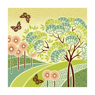 Hazy Day Butterflies Premium Poster Hazy Day Butterflies Premium Poster