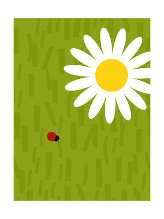 Ladybug and Daisy Premium Poster Ladybug and Daisy Premium Poster