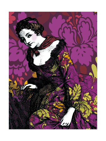 Woman in Violet Premium Poster Woman in Violet Premium Poster