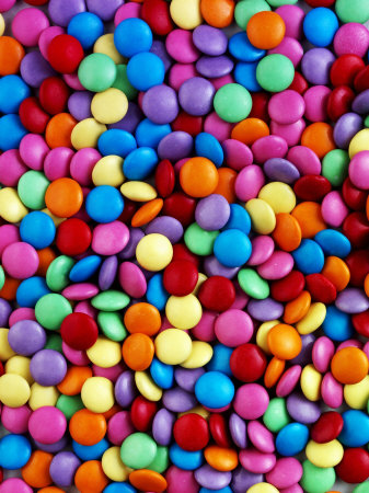 Coloured Chocolate Beans Photographic Print Coloured Chocolate Beans Photographic Print
