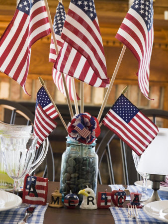 Table Laid for 4th of July (USA) Photographic Print Table Laid for 4th of July (USA) Photographic Print