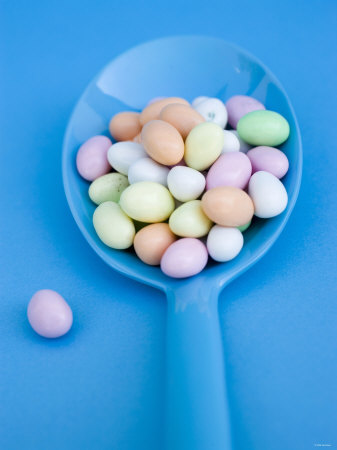 Sugar Eggs on Blue Spoon Photographic Print Sugar Eggs on Blue Spoon Photographic Print