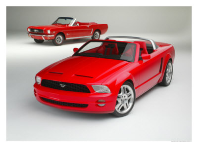 Ford Mustang Convertibles Giclee Print Ford Mustang Convertibles Giclee Print