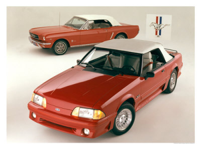 Ford Mustang Convertibles Giclee Print Ford Mustang Convertibles Giclee Print