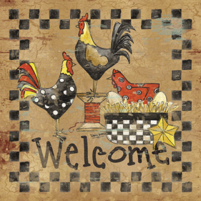 Welcome Roosters Print Welcome Roosters Print