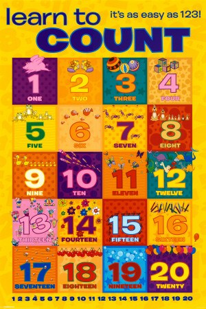 Learn To Count - 1 - 20 Poster Learn To Count - 1 - 20 Poster