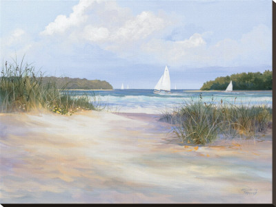 Bay Sailing Stretched Canvas Print Bay Sailing Stretched Canvas Print