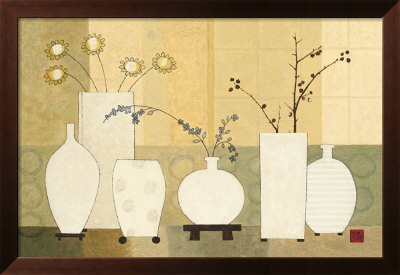 Tea House Floral Framed Print Tea House Floral Framed Print