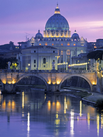 St. Peter's Basilica, Rome, Italy Stretched Canvas Print