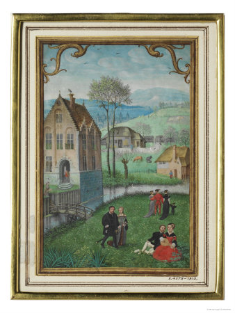 April Leaf from a Calendar Book of Hours