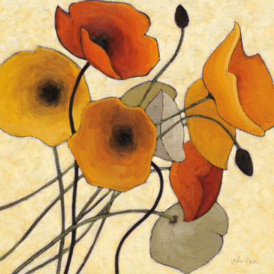 Pumpkin Poppies II Print Pumpkin Poppies II Print