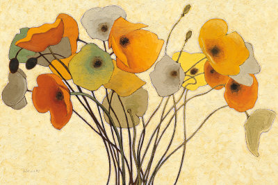 Pumpkin Poppies I Print Pumpkin Poppies I Print