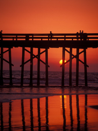 Newport Beach Pier, Orange County, California Photographic Print