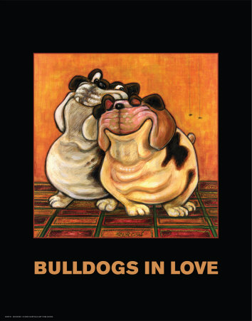 Bulldogs in Love Print Bulldogs in Love Print